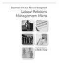 LRM3702 - Labour Relations Management: Micro