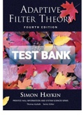 Exam (elaborations) TEST BANK FOR Adaptive Filter Theory 4th Edition By Simon Haykin (Solution manual only) 