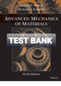 Exam &lpar;elaborations&rpar; TEST BANK FOR Advanced Mechanics of Materials 6th Edition By Boresi and Schmidt &lpar;Solution Manual&rpar; 