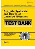 Exam &lpar;elaborations&rpar; TEST BANK FOR Analysis&comma; Synthesis and Design of Chemical Processes 3rd Edition By Richard Turton&comma; Richard C&period; Bailie&comma; Wallace B&period; Whiting and Joseph A&period; Shaeiwitz &lpar;Solution Manual&rpar; 