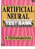 Exam &lpar;elaborations&rpar; TEST BANK FOR Artificial Neural Networks By B&period; Yegnanarayana &lpar;Instructors Solution Manual&rpar; 