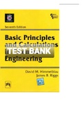 Exam &lpar;elaborations&rpar; TEST BANK FOR Basic Principles and Calculations in Chemical Engineering 7th Edition By David M&period; Himmelblau&comma; James B&period; Riggs &lpar;Solution Manual&rpar; 