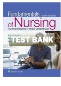 Exam (elaborations) TEST BANK FUNDAMENTALS OF NURSING 9TH EDITION TAYLOR, LYNN, BARTLETT 