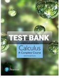 Exam (elaborations) TEST BANK FOR  Calculus Solution Manual 9th By Robert A.ADAMS (Solution Manual)-Converted 