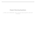 Project Planning Questions