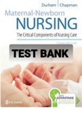 Exam &lpar;elaborations&rpar; TEST BANK FOR Maternal-Newborn Nursing The Critical Components of Nursing Care 3rd Edition By Durham and Chapman 
