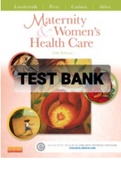 Exam (elaborations) TEST BANK FOR Maternity & Women’s Health Care 11th Edition By Lowdermilk 