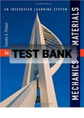 Exam (elaborations) TEST BANK FOR Mechanics of Materials An Integrated Learning System 3rd Edition By Timothy A. Philpot (Instructors Solution Manual) 