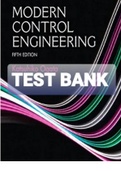 Exam (elaborations) TEST BANK FOR Modern Control Engineering 5th Edition By Katsuhiko Ogata (Solution Manual) 