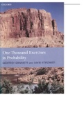 Exam (elaborations) TEST BANK FOR One Thousand Exercises in Probability By Geoffrey R. Grimmett and David R. Stirzaker (Instructor's Solution Manual) 
