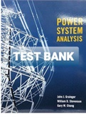 Exam (elaborations) TEST BANK FOR Power System Analysis By John Grainger (Author), Jr., William Stevenson (Author) (Solution manual) 