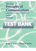 Exam (elaborations) TEST BANK FOR Principles of Communication Systems, Modulation and Noise 5th Edition By R. E. Ziemer and W. H. Tranter (SOLUTION MANUAL) 