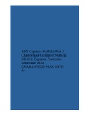 APN Capstone Portfolio Part 2 Chamberlain College of Nursing NR 661: Capstone Practicum November 2020
