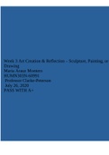 Week 3 Art Creation & Reflection &ndash; Sculpture&comma; Painting&comma; or Drawing Maria Arauz Montero HUMN303N-60991 Professor Clarke-Peterson July 26&comma; 2020