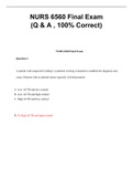 NURS 6560 Final Exam  &lpar;Q & A &comma; 100&percnt; Correct&rpar;