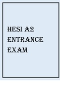 Hesi A2 entrance exam.