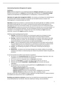 Samenvatting Operations Management & Logistics &lpar;MAN-BCU201A&rpar; Hoorcolleges &plus; Boek