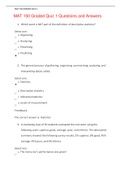 MAT 150 Graded Quiz 1 Questions and Answers&comma;100&percnt; CORRECT