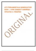 Exam &lpar;elaborations&rpar; ATI Remediation Fundamentals