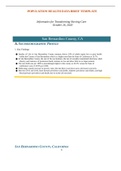 D029 Population Health Data Brief&sol;POPULATION HEALTH DATA BRIEF TEMPLATE Informatics for Transforming Nursing Care October 2020