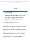 WGU D029 - Population Health Data Brief - Allegheny County&comma; Pennsylvania
