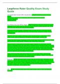 Leapforce Rater Quality Exam Study Guide  Questions With Answers Graded A&plus; Assured Success