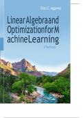 Solution Manual for Linear Algebra and Optimization for Machine Learning 1st Edition by Charu Aggarwal&comma; ISBN&colon; 9783030403430&comma; All 11 Chapters Covered&comma; Verified Latest Edition