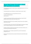 Texas Real Estate Principles 1 Exam 2024 questions & answers&period;