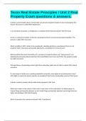 Texas Real Estate Principles I Unit 2 Real Property Exam questions & answers&period;