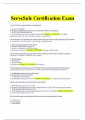 ServeSafe Certification Exam