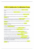 CSWA Solidworks Certification Exam