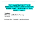 TESTBANK MATERNITY AND PEDIATRIC NURSING 3RD EDITION BY SUSAN RICCI,THERESA KYLE, AND SUSAN CARMAN