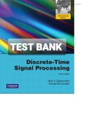 Exam (elaborations) TEST BANK FOR Discrete Time Signal processing 3rd Edition By Alan V. Oppenheim, Ronald W. Schafer (Solution Manual)-Converted 