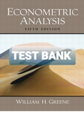 Exam &lpar;elaborations&rpar; TEST BANK FOR Econometric Analysis 5th Edition By William H&period; Greene &lpar;Solution manual&rpar; 