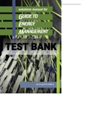 Exam &lpar;elaborations&rpar; TEST BANK FOR Energy Management 7th Edition By Pawlik&comma; Klaus-Dieter E&period; and Capehart&comma; Barney L &lpar;Solutions Manual&rpar; 
