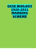 GCSE BIOLOGY 2020-2021 MARKING SCHEME