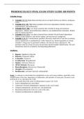 NUR 2407 PHARMACOLOGY FINAL EXAM STUDY GUIDE-100 POINTS
