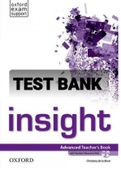 Exam (elaborations) TEST BANK INSIGHT ADVANCED TEACHER'S BOOK by Christina de la Mare 