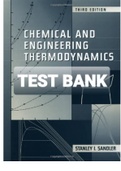 Exam (elaborations) TEST BANK SOLUTIONS TO Chemical and Engineering Thermodynamics 3rd Edition By Stanley I. Sandler 