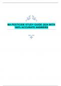 NH PESTICIDE STUDY GUIDE 2024 WITH  100&percnt; ACCURATE ANSWERS