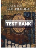 Exam (elaborations) TEST BANK FOR Essential Cell Biology 4th edition by Bruce Alberts, Dennis Bray, Karen Hopkin, Alexander D Johnson, Julian Lewis, Martin Raff, Keith Roberts, Peter Walter 