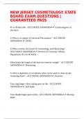 NEW JERSEY COSMETOLOGY STATE BOARD EXAM QUESTIONS &vert;GUARANTEED PASS
