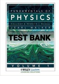 Exam &lpar;elaborations&rpar; TEST BANK FOR Fundamentals of Physics 9th Edition By Resnick&comma; Walker and Halliday &lpar;Instructor Solution Manual&rpar; 