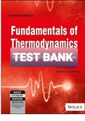 Exam &lpar;elaborations&rpar; TEST BANK FOR Fundamentals of Thermodynamics 7th Edition By Claus Borgnakke&comma; Richard E&period; Sonntag &lpar;Solution Manual&rpar; 