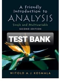 Exam (elaborations) TEST BANK FOR Insturctor’s Solution Manual to A Friendly Introduction to Real Analysis 2nd Edition By Kosmala, Witold (Solution Manual) 