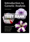 Exam (elaborations) TEST BANK FOR Introduction to Genetic Analysis, 10th Edition By Anthony J.F. Griffiths, Susan R. Wessler, Sean B. Carroll, John Doebley (Solution Manual)