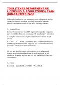 TDLR &lpar;TEXAS DEPARTMENT OF LICENSING & REGULATIONS&rpar; EXAM &vert;GUARANTEED PASS