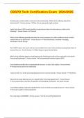CBSPD Tech Certification Exam  2024&sol;2025
