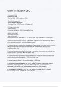 MGMT 310 Exam 1 VCU Questions & 100&percnt; Verified Correct Answers with complete solutions &lpar;Latest update 2024 2025