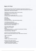 Mark 310 Final&period; Questions & 100&percnt; Verified Correct Answers with complete solutions &lpar;Latest update 2024 2025